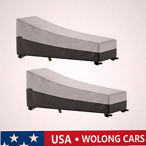2x Waterproof Patio Lounge Chair 420D Cover for Most Lounge Chairs Up to 84"