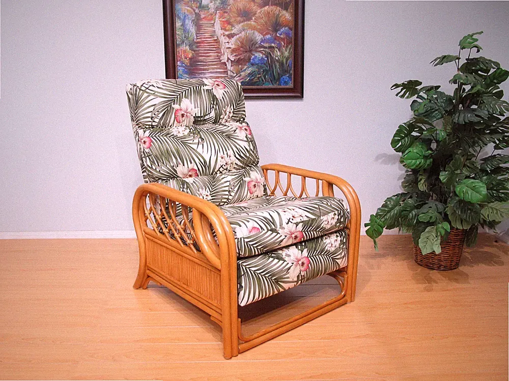 Made in USA Rattan Recliner Chair (#4535H-FN)