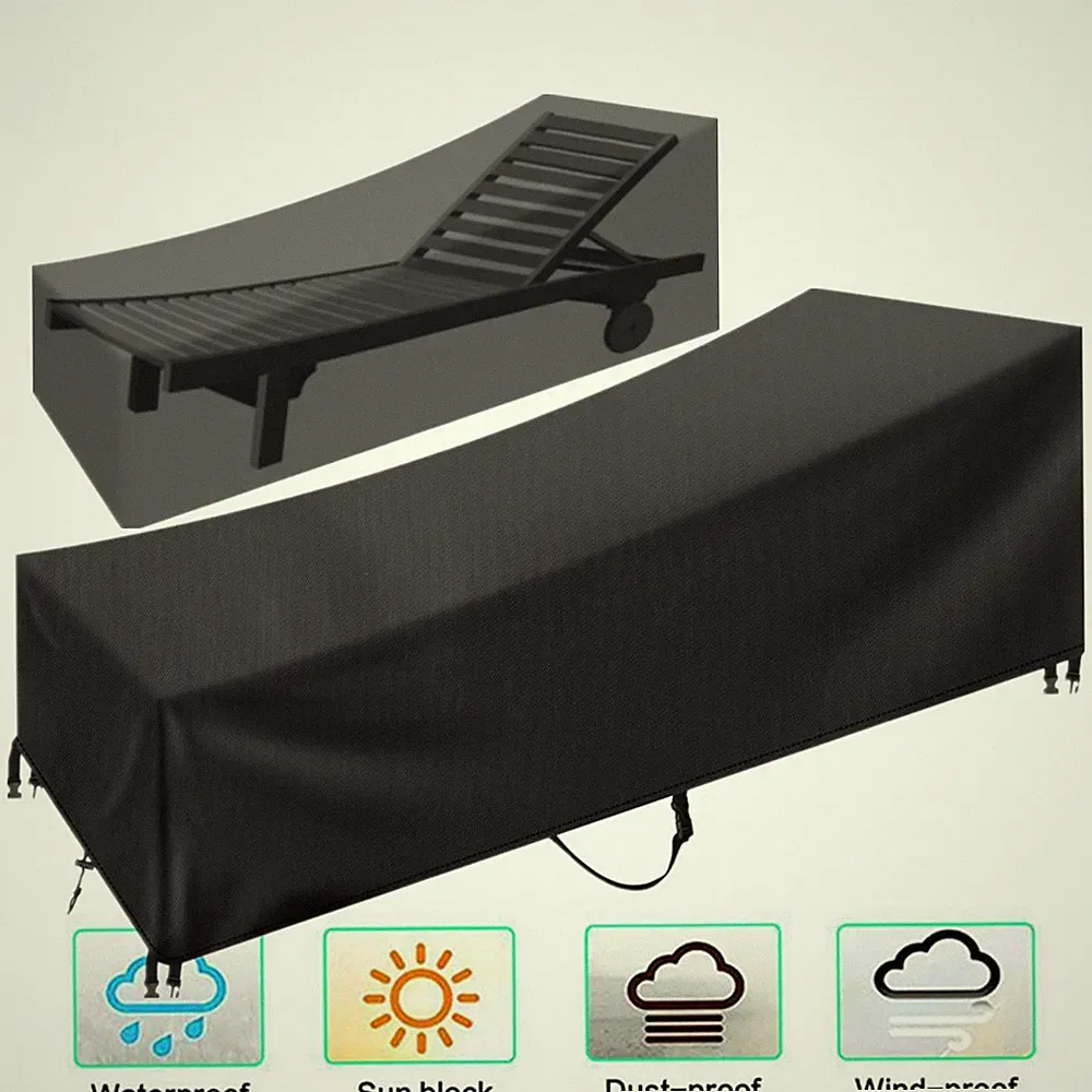 Outdoor Garden Sunbed Cover Sun Lounger Cover Patio Recliner Protective Cover