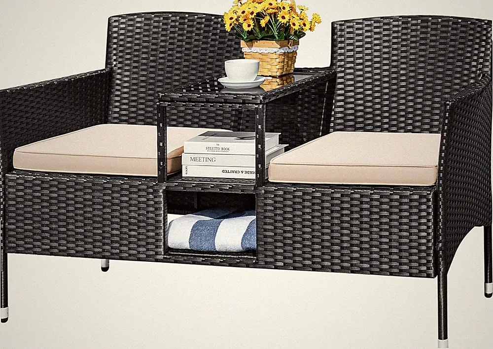 Rattan Loveseat