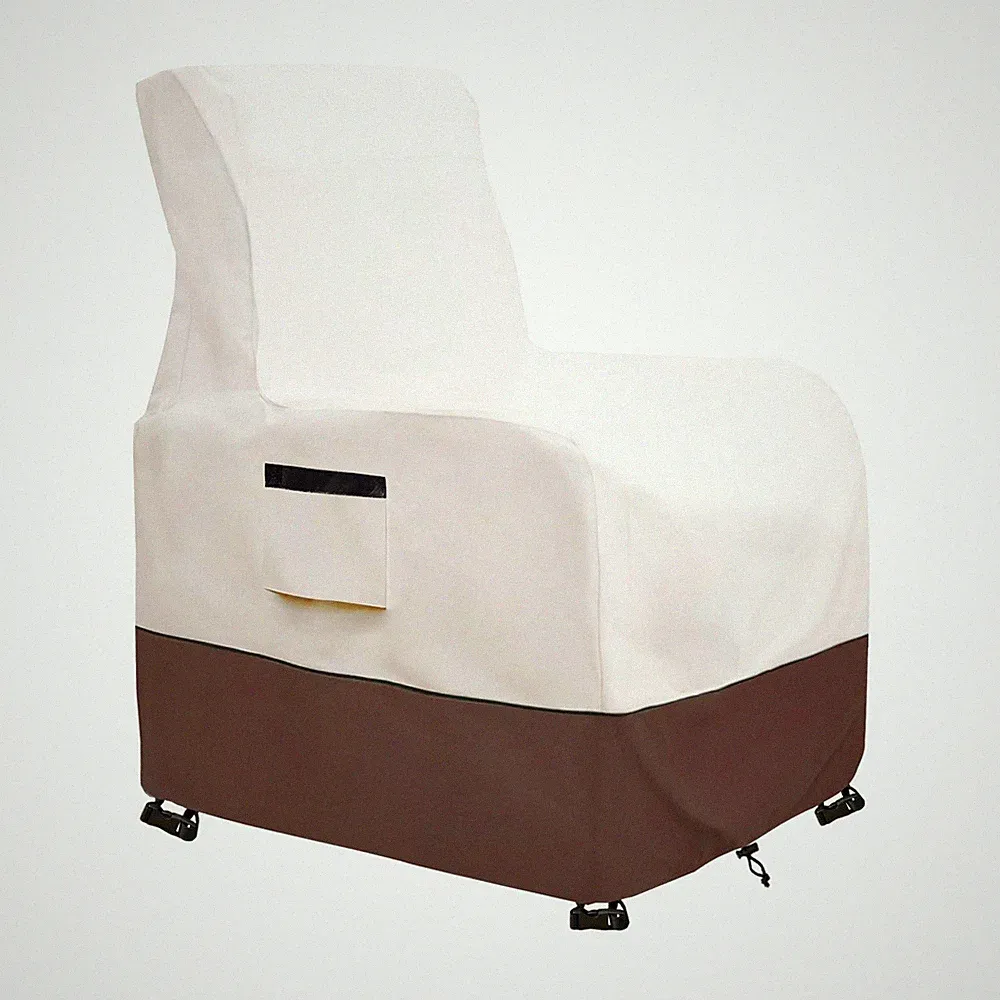 Outdoor Recliner Chair Cover,600D Heavy Duty Waterproof Patio Reclining Loung...