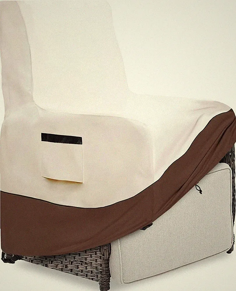 Outdoor Recliner Chair Cover,600D Heavy Duty Waterproof Patio Reclining Lounge C