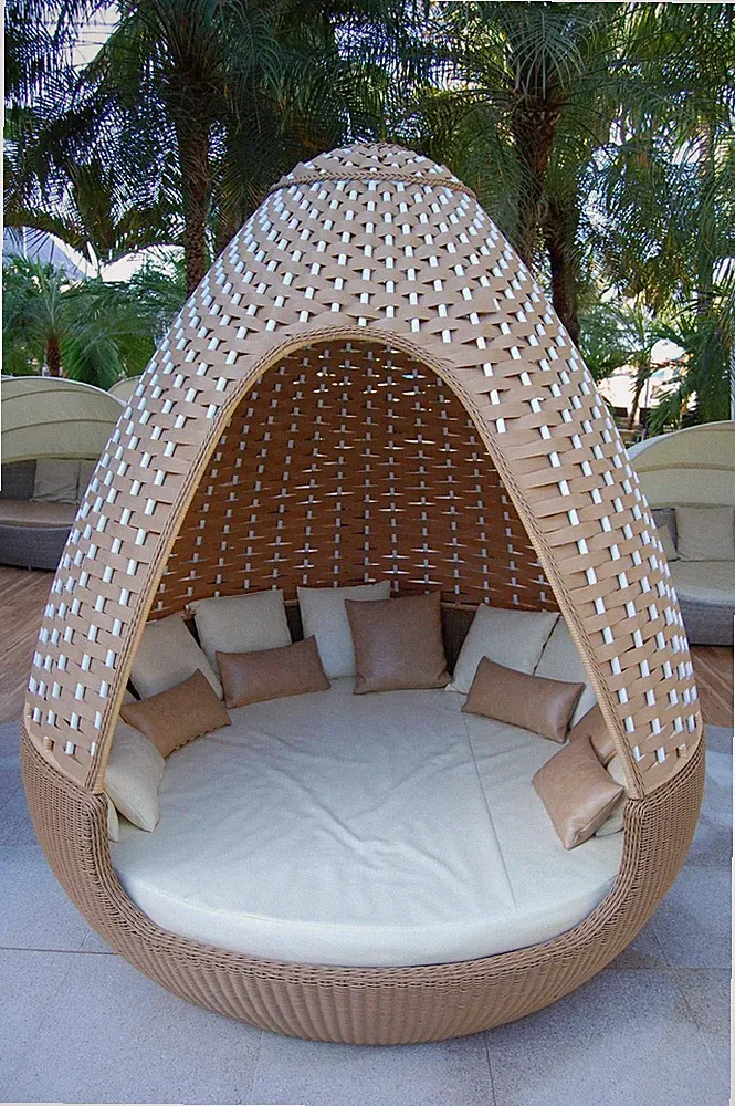 reelaxx egg large sun lounger island lounger for garden pool and indoor rattan